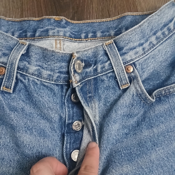 Levi's 501 Button Fly Women's Straight Jeans Size 27 X 30 - Picture 3 of 9